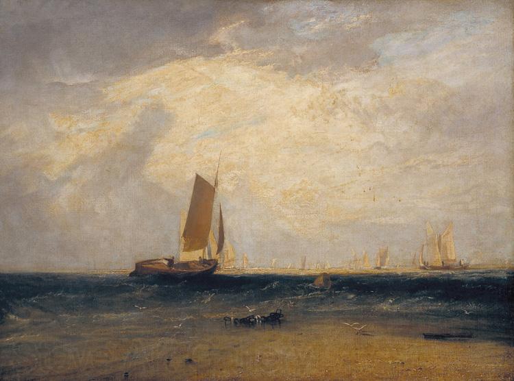 Joseph Mallord William Turner Fishing upon Blythe-sand,tide setting in (mk31) Norge oil painting art